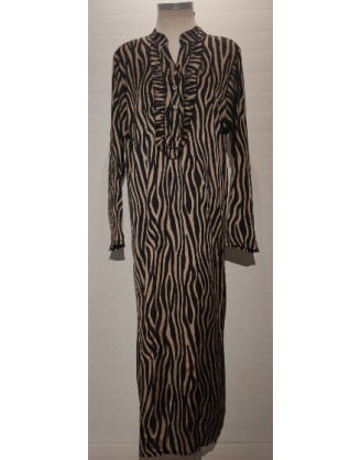 Long zebra dress